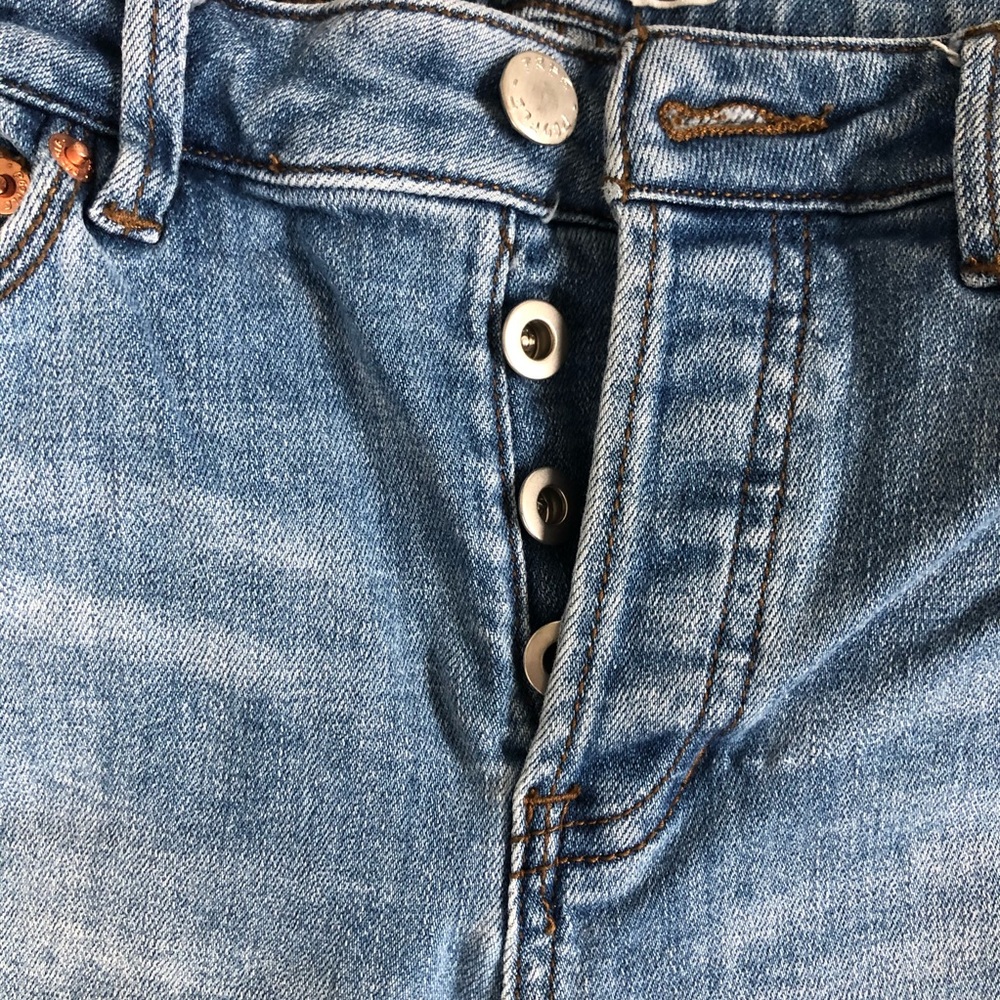 Free People Button Fly Skinny Jeans - Picture 5 of 8